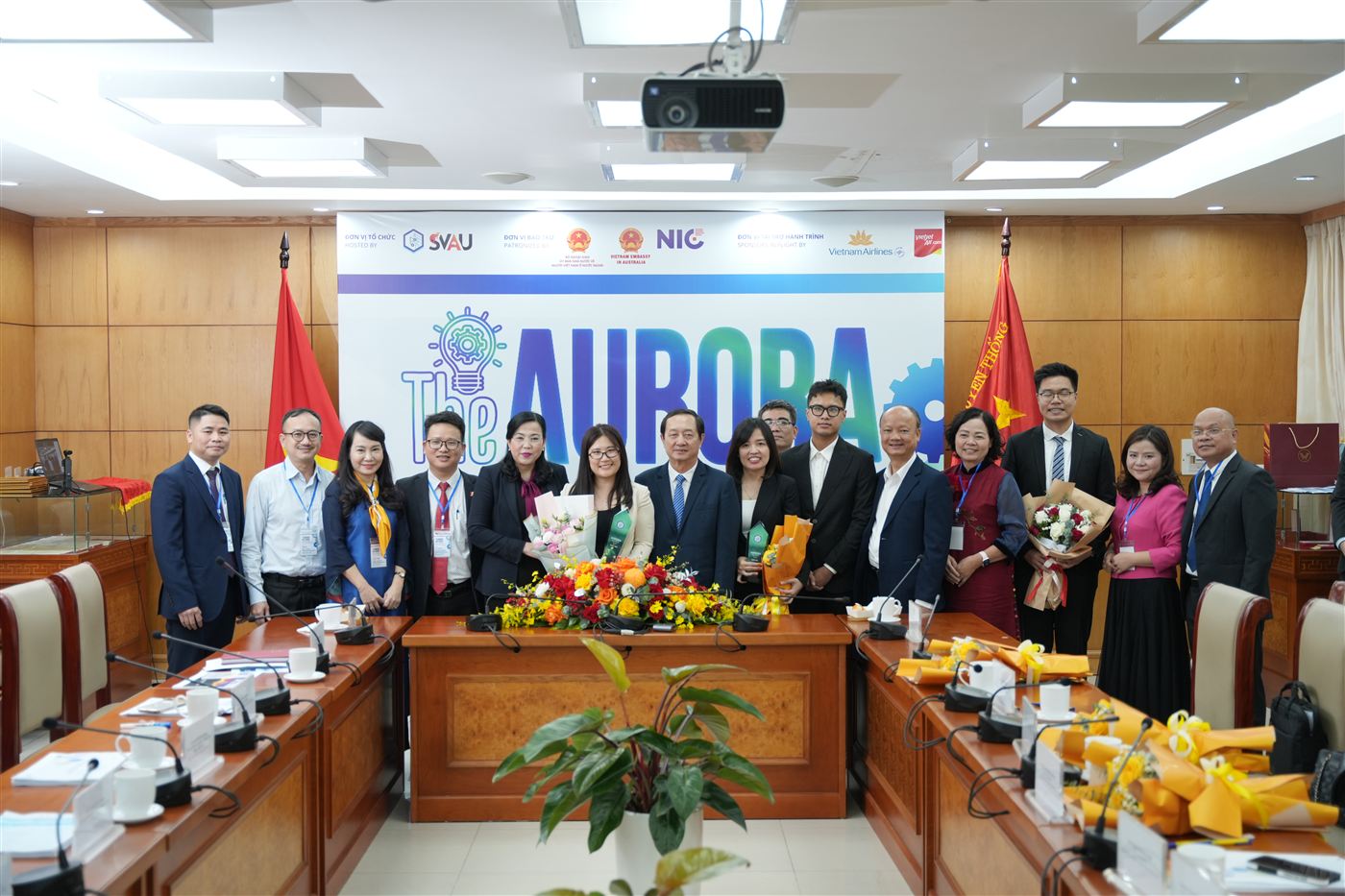 AURORA 2025 group photo with all guests and winners